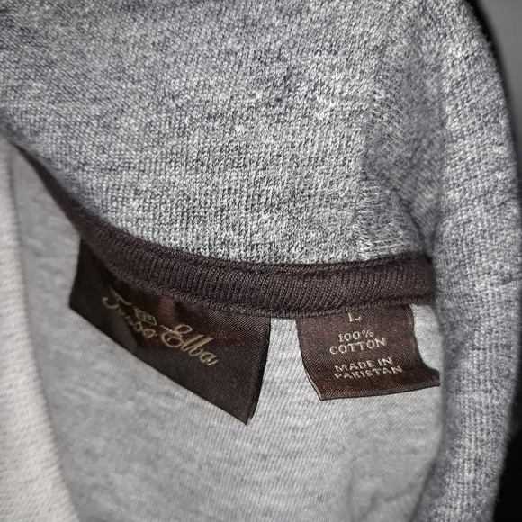 Tasso Elba shawl collar grey button cotton cardigan. Large - Picture 7 of 8